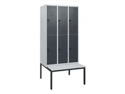 Dubbeldekse dekenkist,HxBxD 1950x900x815mm,3x2vak.,vak B 300mm