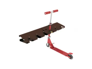 Steprek voor 6 steppen L 990mm eenzijdig RAL8017 - 1
