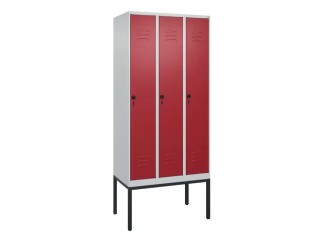 locker,HxBxD 2120x900x500mm,3vak,vak B 300mm,draaigrendel