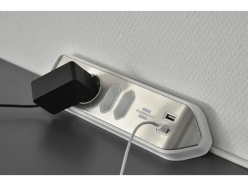 Stekkerdoos Brennenstuhl bureau Estilo 4 voudig inclusief 2 USB 2 m
