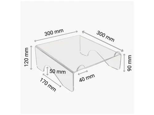 Acryl Laptopstandaard Transparant voor Laptops tot 17 Inch