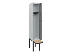 locker met bank,HxBxD 1950x300x815mm,1vak,vak B 300mm,cilinderslot