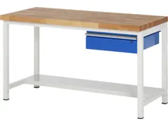 werkbank,HxBxD 840-1040x1500x700mm,beukblad,draagverm. 1250kg,4voeten
