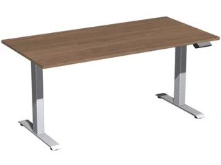 Elektrisch ihv bureau,HxBxD 630-1280x1600x800mm,blad notenboom - 1