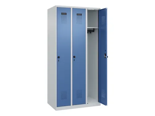 locker,HxBxD 1850x900x500mm,3vak,vak B 300mm,draaigrendel