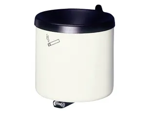 Wandasbak 2.4 liter HxØ 160x155mm Ral9016 Wit Staal - 1