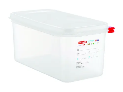 Voedseldoos Araven GN 1/3 met deksel 6 liter 4 stuks