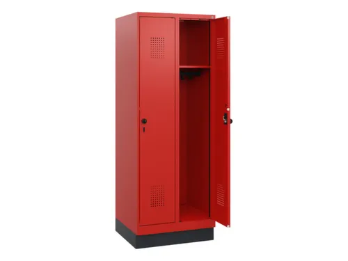 schoollocker,HxBxD 1630x600x500mm,2vak,vak B 300mm,draaigrendel,sokkel