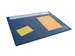 Sous-main PP avec calendrier rabat transparent 650x500mm bleu