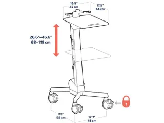 Neo-Flex Laptoptrolley Grijs - 5