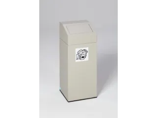 Afvalverzamelaar 76 Liter 890x380x380mm Sticker Metaal Antiekzilver - 2