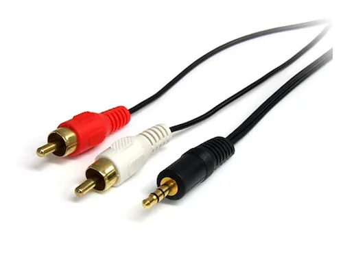 90cm Stereo Audiokabel 3,5mm naar 2x RCA M/M