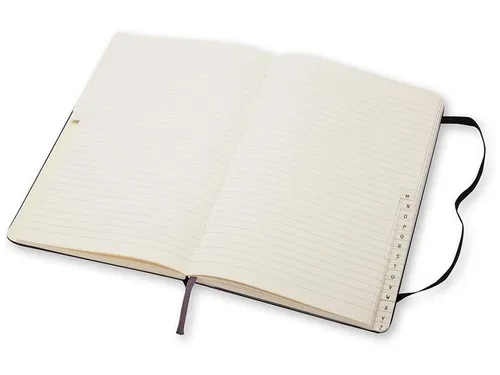 Adresboek Moleskine Large 130x210mm hard cover lijn zwart