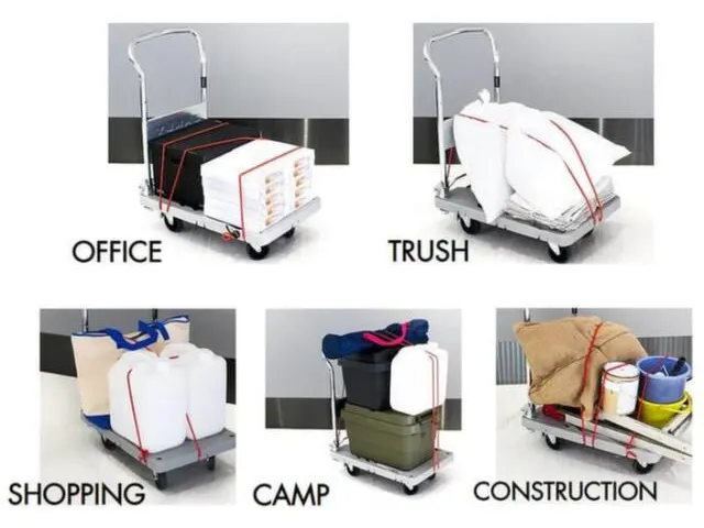 duwbeugelwagen,draagverm. 180kg,laadvl. LxB 740x465mm,kunststofplaat