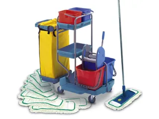 Reinigingswagen,Mopwringer/-Houder,Steel,Moppen,Zakhouder,Bak - 1