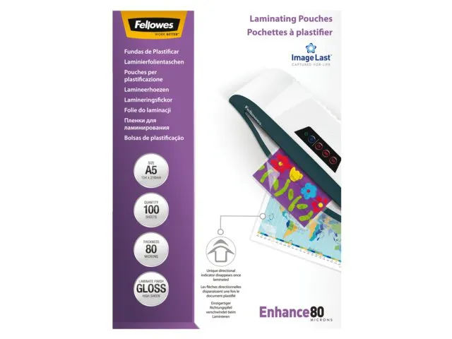 Lamineerhoes Fellowes A5 80 micron glanzend
