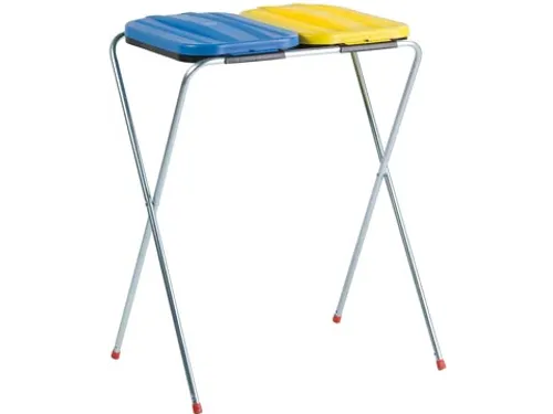 Afvalzakhouder Duo 2x130L geel en blauw