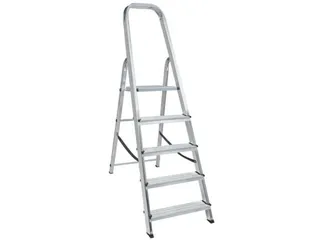 aluminium beugelladder eenzijdig 5treden stand H 0 995m aluminium - 1