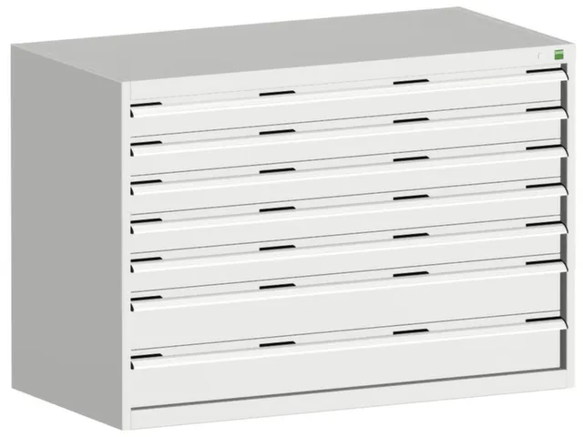 ladekast 900x1300x650mm 7laden zware lasten RAL7035 front RAL7035