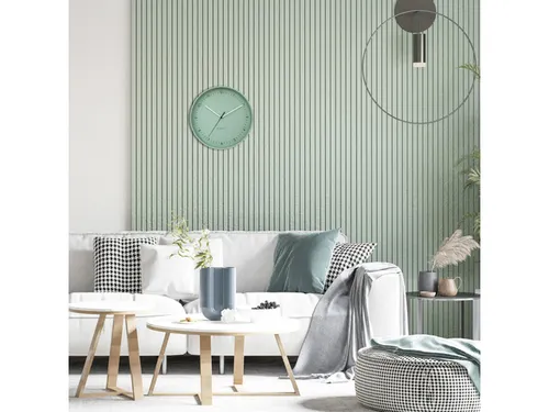 Wandklok NeXtime Berlin L 40cm mint groen aluminium