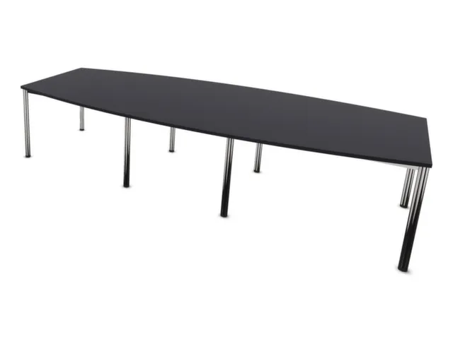 vergadertafel,HxBxD 740x3200x1400mm,vatvormig,CC-zwart