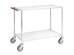 Tafelwagen,Draagverm. 150Kg,2Etage(S),Etage(S) Melaminecoating,Wit