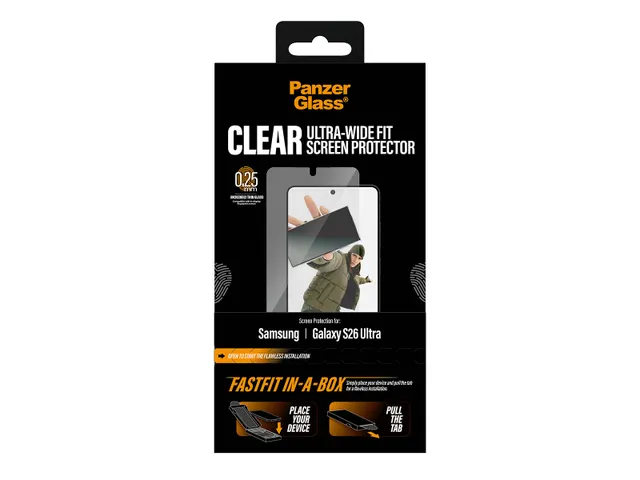 PanzerGlass Screen Protector Samsung Galaxy S26 Ultra | Ultra-Wide