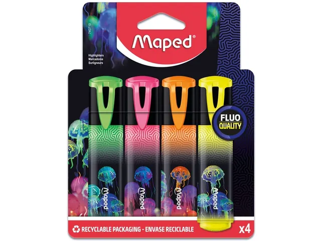 Surligneur maped Deepsea Paradise set 4 couleurs