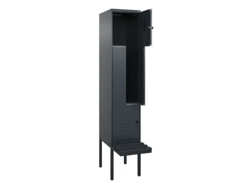 Z-garderobekast,HxBxD 2120x400x815mm,2vak,vak B 400mm,draaigrendel