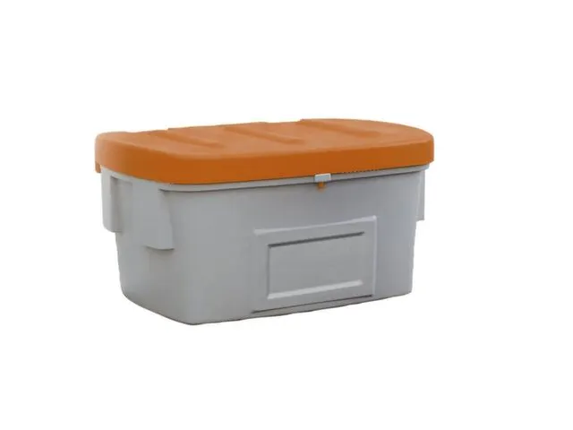 strooigoedbak,550l,HxBxD 748x1400x1070mm,PE,grijs,deksel oranje