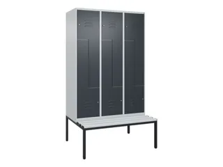 Z-garderobekast,HxBxD 2120x1200x815mm,6vak,vak B 400mm,cil.-slot - 1