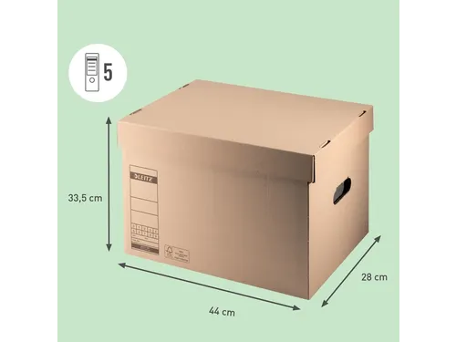 Transportdoos Leitz Premium 335x280x440mm bruin