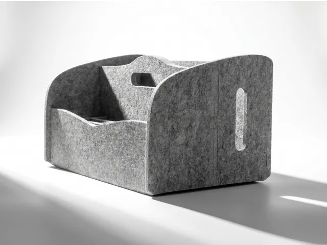 Lockerbox PET-vilt Groot grijs