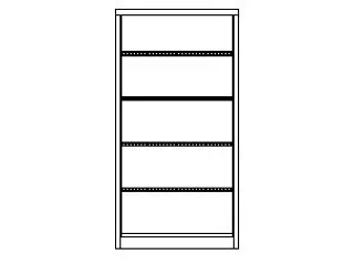 zwaarlastkast 1950x1040x630mm openslaande deuren RAL7035 front RAL5012 - 3