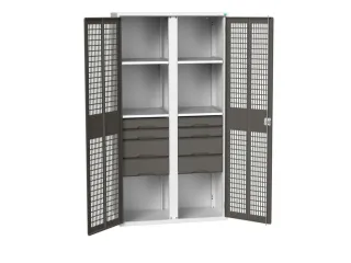 universele kast,HxBxD 2000x1050x550mm,4xStalen bodem,8lade(n) - 1