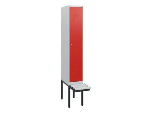 locker met bank,HxBxD 1950x300x815mm,1vak,vak B 300mm,cil.-slot