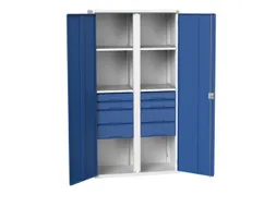 universele kast,HxBxD 2000x1050x550mm,4xStalen bodem,8lade(n)