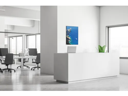 Wanddecoratie Textiel Set 40x40cm Zee Rotsen