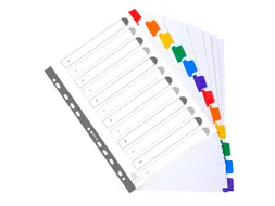 Tabblad Karton 160 Gram A4 index 12 tabs wit