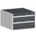 ladekast,HxBxD 400x650x650mm,2lade(n),m. lade voor normale belastingen