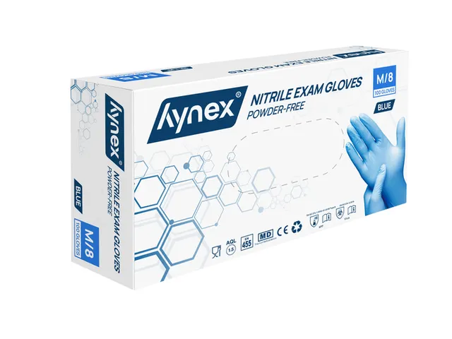 Gant Hynex nitrile M bleu 3,5g 100 pièces