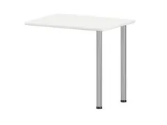 aanbouwtafel,i.h.v.,HxBxD 720-840x800x600mm,2voeten verchroomd,Bl-wit