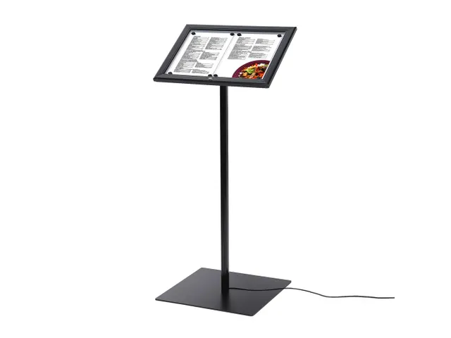 Menustandaard Vergrendelbaar Zwart LED Verlichting 2xA4