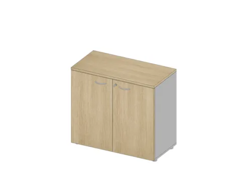 Kantoorkast Romp Aluminium Front Eiken bxdxh 900x450x815mm