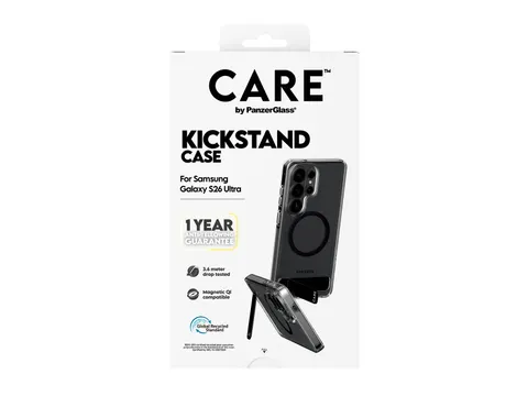 PanzerGlass CARE by Kickstand Case Transparent w. Qi Samsung Gal