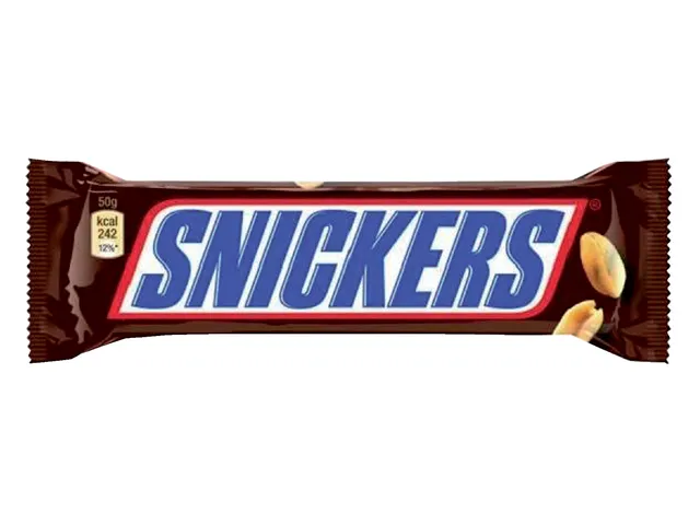 Barre chocolatée Snickers 50g Boîte de 32 pèces