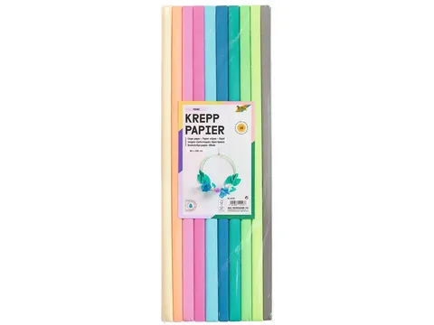 Crêpepapier Folia 50x200cm 10 rollen trendkleuren
