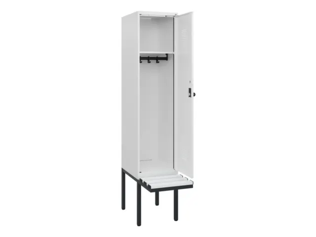locker met bank,HxBxD 1950x400x815mm,1vak,vak B 400mm,draaigrendel