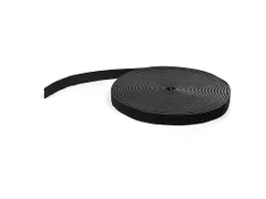 15m Bulk Rol Klittenband herbruikbaar zwart op maat te knippen