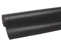 werkplek-vloerbedekking,metergoed,HxB 6x1200mm,rubber,brede ribbels